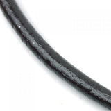 Maxbell 5 PCs 3mm Black Leather Cord / Sterling Silver Necklace 16 Inch