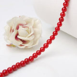 Maxbell 4mm Natural Red Coral Round Loose Beads Strand 15.5 Inch
