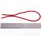 Maxbell 4mm Natural Red Coral Round Loose Beads Strand 15.5 Inch