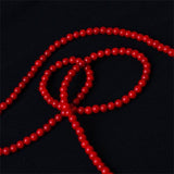 Maxbell 4mm Natural Red Coral Round Loose Beads Strand 15.5 Inch