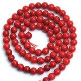 Maxbell 11x5mm Natural Red Coral Round Loose Beads Strand 16 Inch