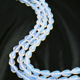 Maxbell 8 x 12mm Drop Bead Opal Stone Gemstone Loose Beads 15 Inch