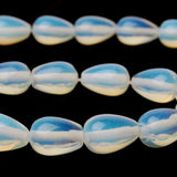 Maxbell 8 x 12mm Drop Bead Opal Stone Gemstone Loose Beads 15 Inch