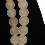 Maxbell 2 Strand 6mm Yellow Jade Round Gemstone Loose Beads 15.5 Inch
