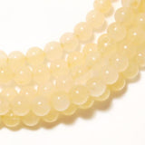 Maxbell 2 Strand 6mm Yellow Jade Round Gemstone Loose Beads 15.5 Inch