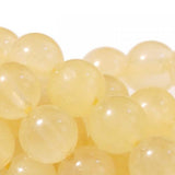 Maxbell 2 Strand 6mm Yellow Jade Round Gemstone Loose Beads 15.5 Inch