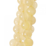 Maxbell 2 Strand 6mm Yellow Jade Round Gemstone Loose Beads 15.5 Inch