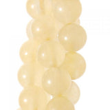 Maxbell 2 Strand 6mm Yellow Jade Round Gemstone Loose Beads 15.5 Inch