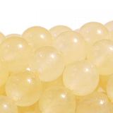 Maxbell 2 Strand 6mm Yellow Jade Round Gemstone Loose Beads 15.5 Inch