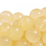 Maxbell 2 Strand 6mm Yellow Jade Round Gemstone Loose Beads 15.5 Inch