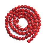 Maxbell 2 Strand 5mm Natural Red Coral Round Loose Beads 16 Inch
