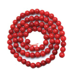 Maxbell 2 Strand 5mm Natural Red Coral Round Loose Beads 16 Inch