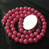 Maxbell 6mm Red Jade Round Gemstone Loose Beads Strand 15.5 Inch