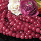 Maxbell 6mm Red Jade Round Gemstone Loose Beads Strand 15.5 Inch