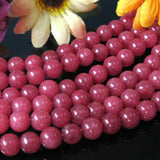 Maxbell 6mm Red Jade Round Gemstone Loose Beads Strand 15.5 Inch