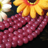 Maxbell 6mm Red Jade Round Gemstone Loose Beads Strand 15.5 Inch