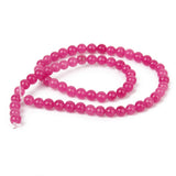 Maxbell 6mm Red Jade Round Gemstone Loose Beads Strand 15.5 Inch