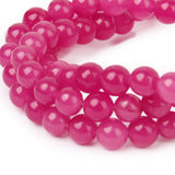 Maxbell 6mm Red Jade Round Gemstone Loose Beads Strand 15.5 Inch
