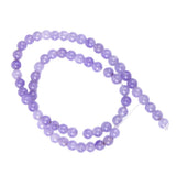 Maxbell 6mm Violet Jade Round Gemstone Loose Beads Strand 15.5 Inch