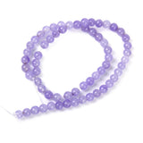 Maxbell 6mm Violet Jade Round Gemstone Loose Beads Strand 15.5 Inch