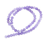 Maxbell 6mm Violet Jade Round Gemstone Loose Beads Strand 15.5 Inch
