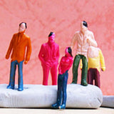 HO OO N Scale Tree with Passenger Figure Model Toy Layout for Diorama Scene