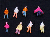 Maxbell 100pcs Painted People Figures & 100 Cars Model Train Street Scenery Layout 1:200