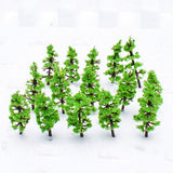 Maxbell 100 Model Green Fir Tree + 16pcs Model Pine Tree Train Set Trunk Landscape Scene
