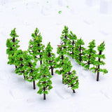 Maxbell 100 Model Green Fir Tree + 16pcs Model Pine Tree Train Set Trunk Landscape Scene
