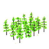 Maxbell 100 Model Green Fir Tree + 16pcs Model Pine Tree Train Set Trunk Landscape Scene