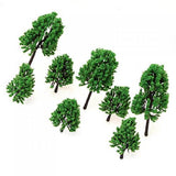 Maxbell 100 Model Green Fir Tree + 16pcs Model Pine Tree Train Set Trunk Landscape Scene