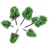 Maxbell 100 Model Green Fir Tree + 16pcs Model Pine Tree Train Set Trunk Landscape Scene