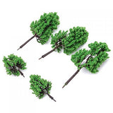 Maxbell 100 Model Green Fir Tree + 16pcs Model Pine Tree Train Set Trunk Landscape Scene