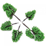 Maxbell 100 Model Green Fir Tree + 16pcs Model Pine Tree Train Set Trunk Landscape Scene