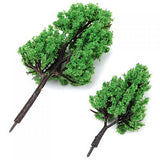 Maxbell 100 Model Green Fir Tree + 16pcs Model Pine Tree Train Set Trunk Landscape Scene