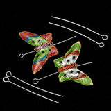 Maxbell 100± Eyepins Eye Pin Needles 35mm Metal Jewelry Findings+100 Alloy Earring Hooks