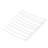 Maxbell 100± Eyepins Eye Pin Needles 35mm Metal Jewelry Findings+100 Alloy Earring Hooks