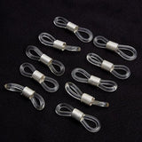 Maxbell 50 Eye Glasses Spectacle Chain Strap Holder Rubber Loop Ends Clear & Silver 20mm