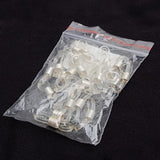 Maxbell 50 Eye Glasses Spectacle Chain Strap Holder Rubber Loop Ends Clear & Silver 20mm