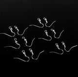 Maxbell 100± Eyepins Eye Pin Needles 35mm Metal Jewelry Findings+100 Alloy Earring Hooks