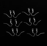 Maxbell 100± Eyepins Eye Pin Needles 35mm Metal Jewelry Findings+100 Alloy Earring Hooks