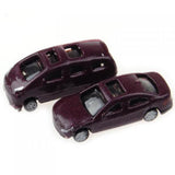 Maxbell 100pcs Painted People Figures & 100 Cars Model Train Street Scenery Layout 1:200