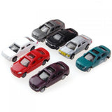 Maxbell 100pcs Painted People Figures & 100 Cars Model Train Street Scenery Layout 1:200