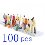 Maxbell 100 Painted Model Trains Figures People Diorama Layout 1:150+12 Trees 1.2 - 6.3"