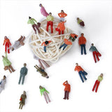 Maxbell 15xNew 100pcs Painted Model Train People Figures Scale (1 to 75) P75-15
