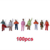 Maxbell 20xNew 100pcs Painted Model Train People Figures Scale (1 to 75) P75-15