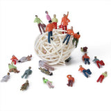Maxbell 15xNew 100pcs Painted Model Train People Figures Scale (1 to 75) P75-15