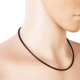 Maxbell 8xRubber Cord Rope Necklace Chain With Stainless Steel End Clasp 20 Inch