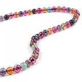 Maxbell 4mm Multi-color Tourmaline Dyed Quartz Round Gemstone Loose Beads Strand 16 Inch