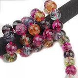 Maxbell 4mm Multi-color Tourmaline Dyed Quartz Round Gemstone Loose Beads Strand 16 Inch
